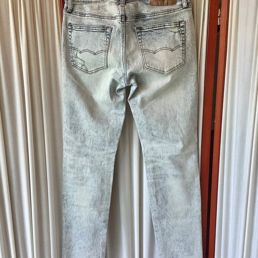 American Eagle Women’s Distressed Denim Jeans Flex Stretch Size 28x32 - Picture 5 of 9